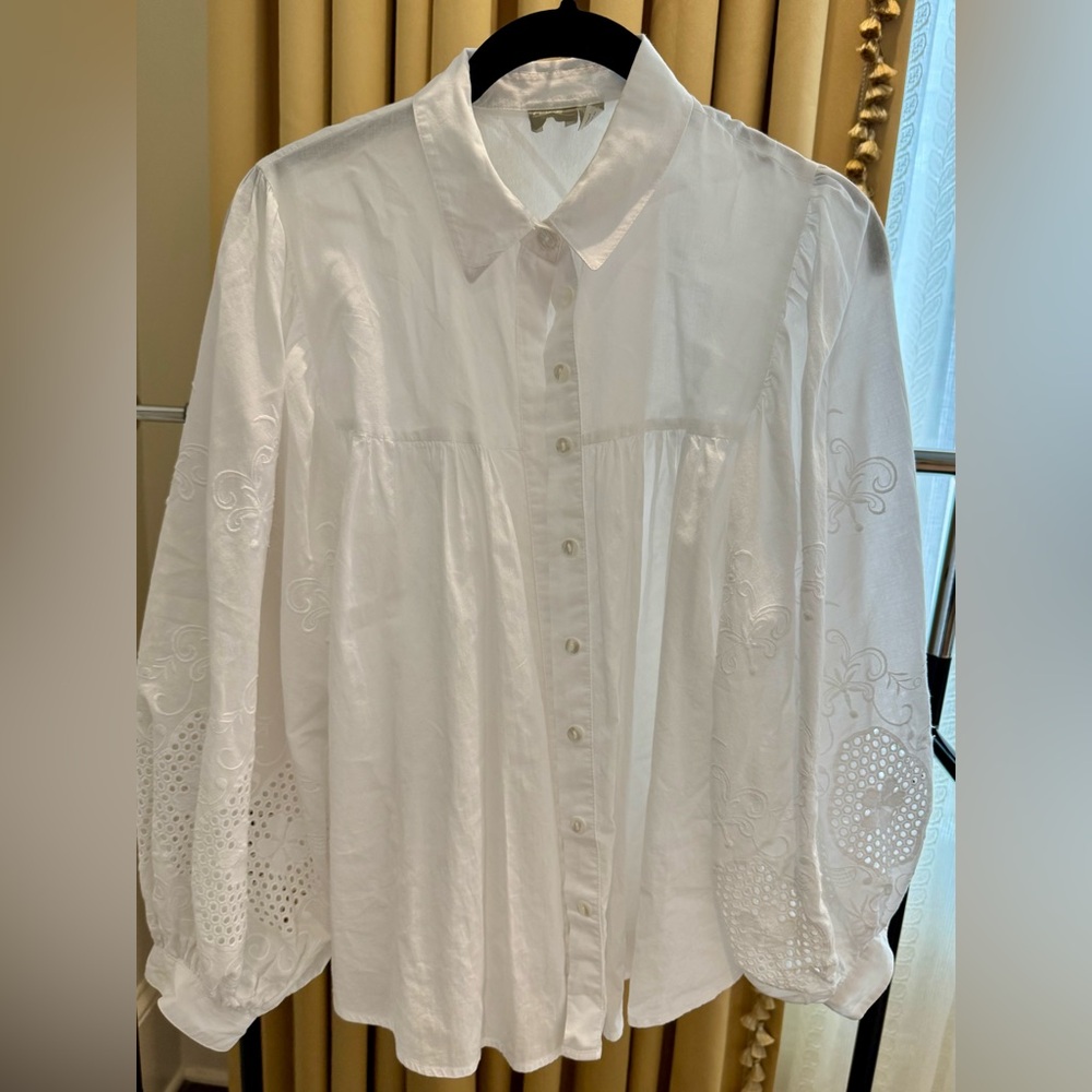 ASOS airy blouse with puffy sleeves